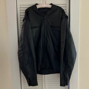 Pro-Rider USA Black Leather Insulated Motorcycle Jacket